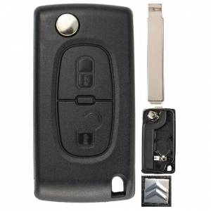 Корпус выкидного ключа CITROEN 2 кнопки CIT-1P VA2, бат. на корпусе CE0536, с лого