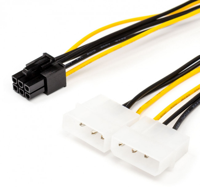 Кабель 6 pin to 2 molex (Video power) ATcom 6-pin - 2 x Molex — для бизнеса и офиса