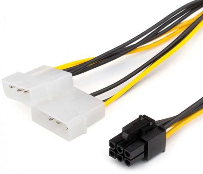 Кабель 6 pin to 2 molex (Video power) ATcom 6-pin - 2 x Molex — для бизнеса и офиса