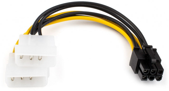 Кабель 6 pin to 2 molex (Video power) ATcom 6-pin - 2 x Molex — для бизнеса и офиса