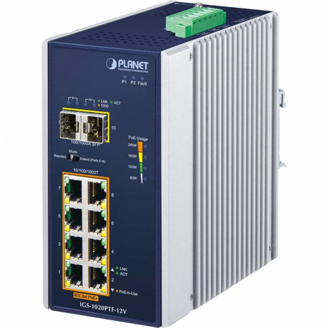 коммутатор Planet IGS-1020PTF-12V — для бизнеса и офиса