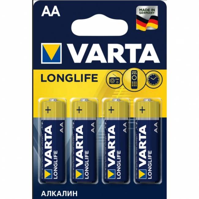 Э\п Varta Longlife AA LR06 BL4 — для бизнеса и офиса Э\п Varta Longlife AA LR06 BL4 — для бизнеса и офиса