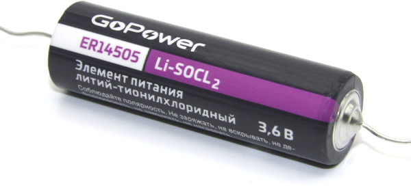 Батарейка GoPower 14505 bulk Li-SOCl2 3.6V (1/50/300) GoPower 14505 bulk Li-SOCl2 3.6V Батарейка GoPower 14505 bulk Li-SOCl2 3.6V (1/50/300) GoPower 14505 bulk Li-SOCl2 3.6V
