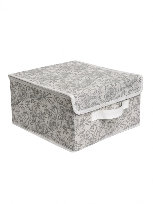 Короб для хранения Короб для хранения Grey Flower 28x30x16