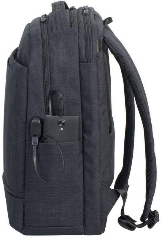 Рюкзак для ноутбука 17.3" Riva 8365 BLACK — для бизнеса и офиса