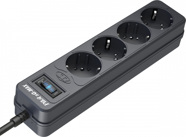 Сетевой фильтр Pilot SG 5 розеток (GP с заземлением), 15А/3.3кВа, автомат, 1.8 м, графит ZIS Pilot sG-Max Сетевой фильтр Pilot SG 5 розеток (GP с заземлением), 15А/3.3кВа, автомат, 1.8 м, графит ZIS Pilot sG-Max