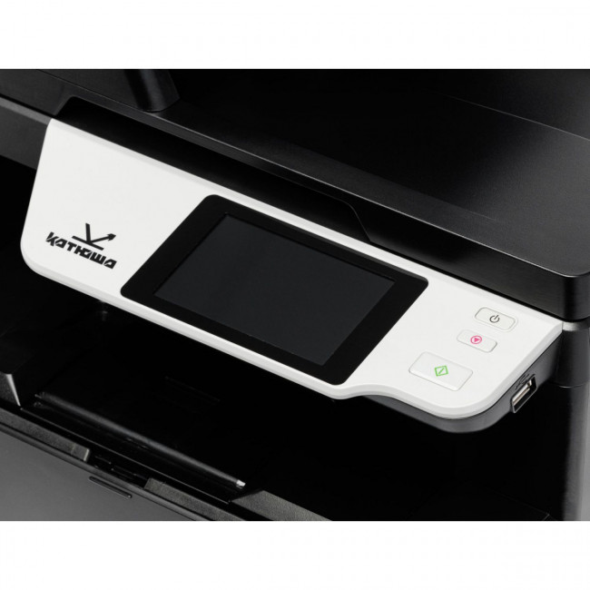 МФУ Катюша M240 принтер/копир/сканер, А4 формат, монохромный 40 стр/мин, 1200 dpi. Скан: цвет/чб. 4 ГБ RAM, 1 Гб Ethernet, USB, USB-host, Wi-Fi (опция), Факс (опция). Тонер в комплекте 3 000 отпечатков. Российское производство, Российская мат.плата; РЕЕСТ — для бизнеса и офиса