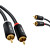 GCR Кабель 2.0m аудио 2 х RCA / 2 х RCA , GOLD, черный, GCR-53113 Greenconnect GCR-53113, 2 м