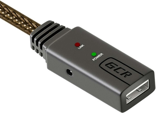 GCR Удлинитель активный 10.0m USB 2.0, AM/AF, GOLD, черно-прозрачный, с усилителем сигнала Premium, 24/22 AWG, разъём для доп.питания, 44-050618 Greenconnect USB 2.0 Type-AM - USB 2.0 Type-AF GCR Удлинитель активный 10.0m USB 2.0, AM/AF, GOLD, черно-прозрачный, с усилителем сигнала Premium, 24/22 AWG, разъём для доп.питания, 44-050618 Greenconnect USB 2.0 Type-AM - USB 2.0 Type-AF