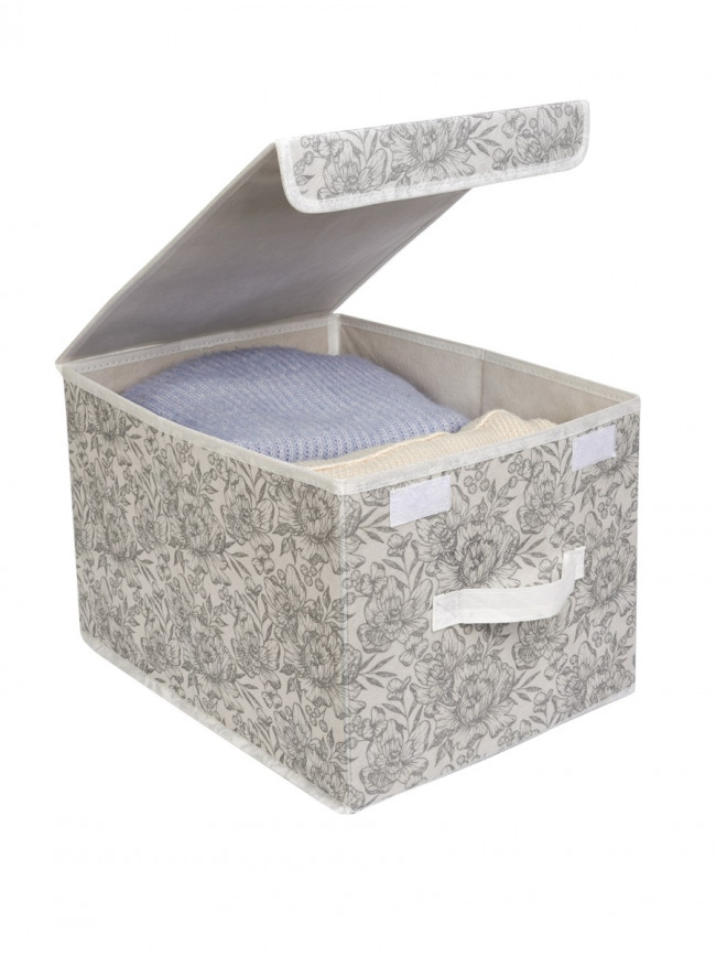 Короб для хранения Короб для хранения Grey Flower 30х40x25