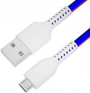 GCR QC Кабель 0.5m MicroUSB, быстрая зарядка, ТРИКОЛОР Россия, белый ПВХ, 28/24 AWG, GCR-54972 Greenconnect GCR-54972