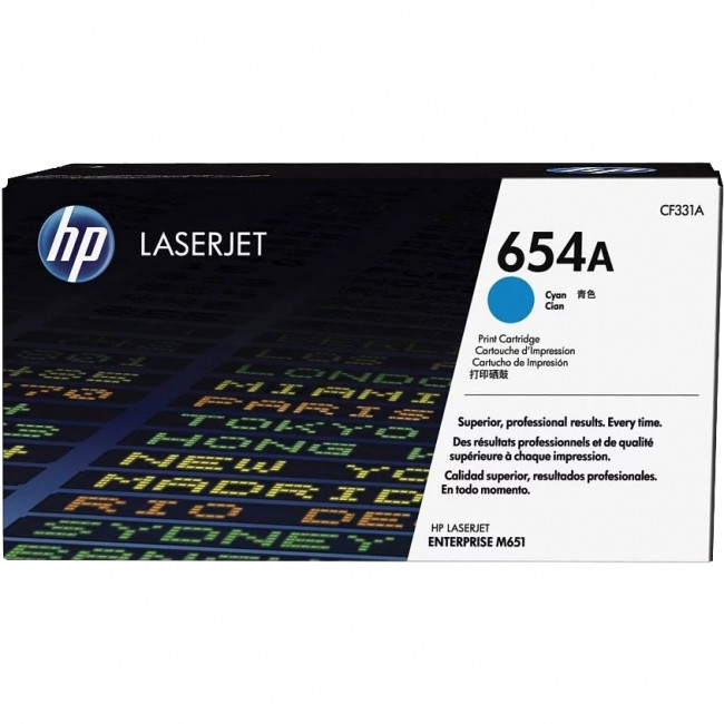 Тонер-картридж HP 654A Cyan Original LaserJet Toner Cartridge (CF331A)