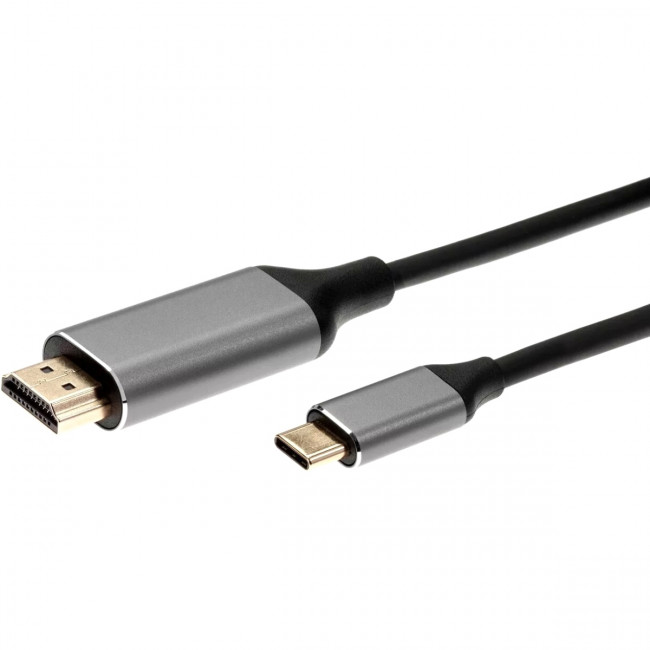Кабель USB 3.1 Type-Cm --> HDMI A(m) 4K@60Hz,1.8m,Alum,iOpen(Aopen/Qust) <ACU423MC-1.8M> Кабель AOpen USB 3.1 Type-C M/HDMI M (ACU423MC-1.8M) — для бизнеса и офиса
