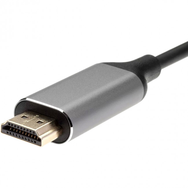 Кабель USB 3.1 Type-Cm --> HDMI A(m) 4K@60Hz,1.8m,Alum,iOpen(Aopen/Qust) <ACU423MC-1.8M> Кабель AOpen USB 3.1 Type-C M/HDMI M (ACU423MC-1.8M) — для бизнеса и офиса