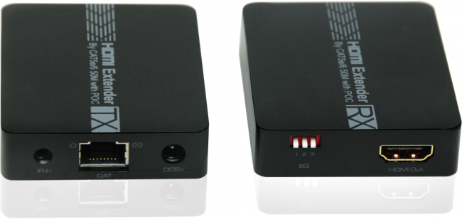 Greenconnect Удлинитель HDMI Full HD +3D+ звук до 60m (передатчик+приемник) + пульт IR GL-VK50ERH Greenconnect HDMI (f) - HDMI (f) 60м — для бизнеса и офиса