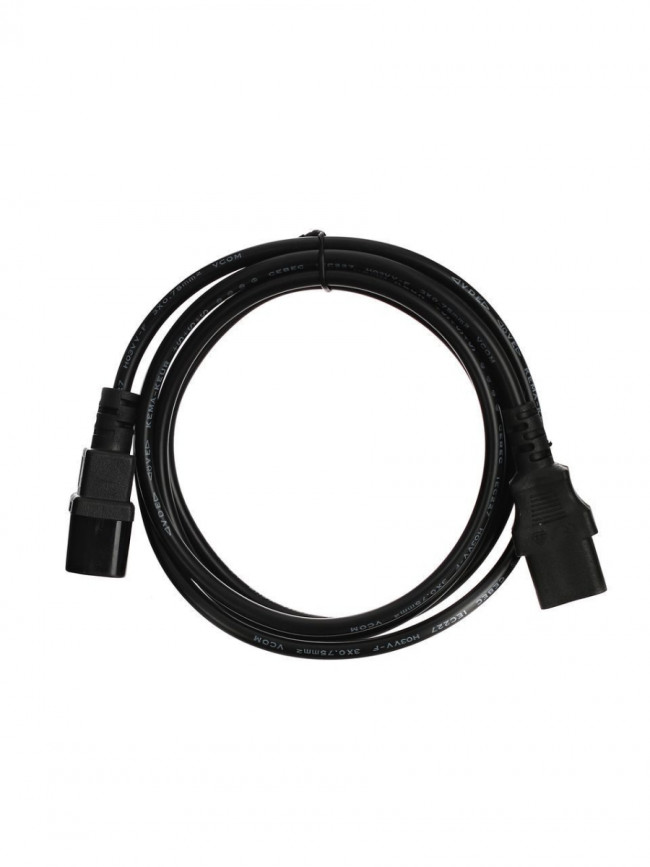 Кабель монитор - компьютер 220V (UPS -> устройство) <VDE> 3G*0.75mm2 VCOM <CE001-CU0.75-1.8>, 1.8м VCOM CE001-CU0.75-1.8M
