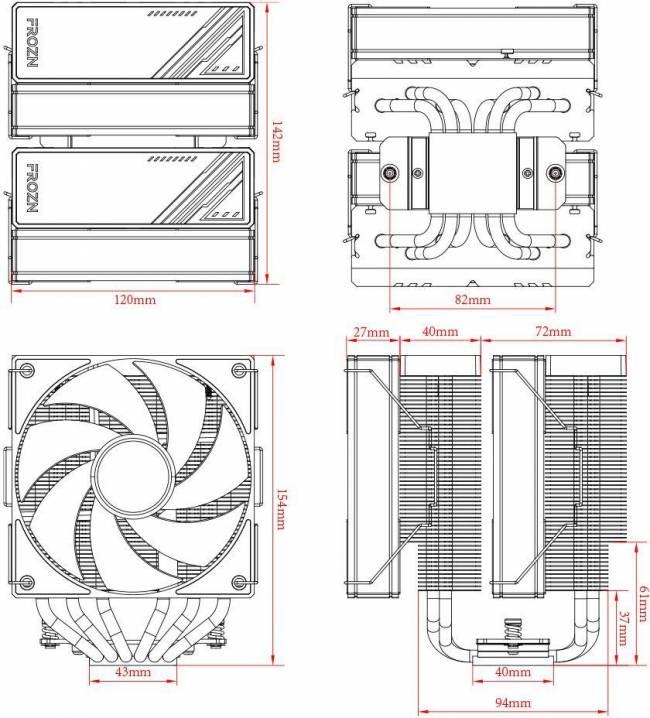 Устройство охлаждения(кулер) ID-COOLING FROZN A620 ARGB — для бизнеса и офиса Устройство охлаждения(кулер) ID-COOLING FROZN A620 ARGB — для бизнеса и офиса