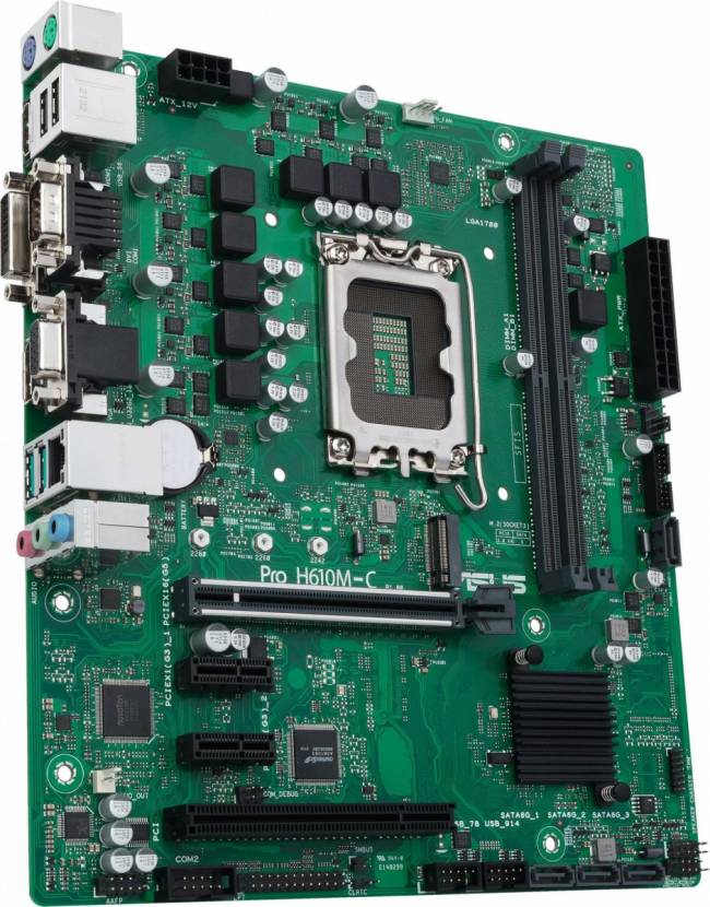 Материнская плата ASUS PRO H610M-C-CSM — для бизнеса и офиса Материнская плата ASUS PRO H610M-C-CSM — для бизнеса и офиса