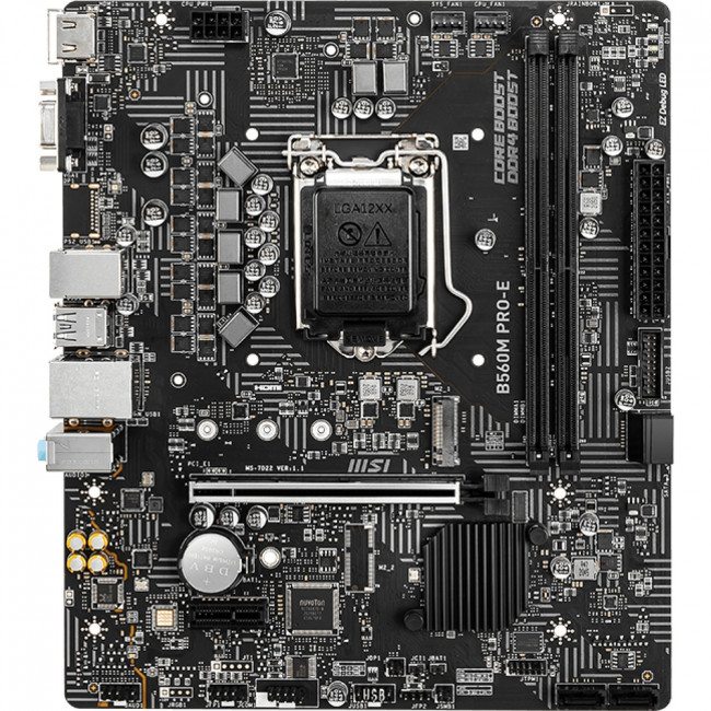 Материнская плата MSI B560M PRO-E — для бизнеса и офиса Материнская плата MSI B560M PRO-E — для бизнеса и офиса