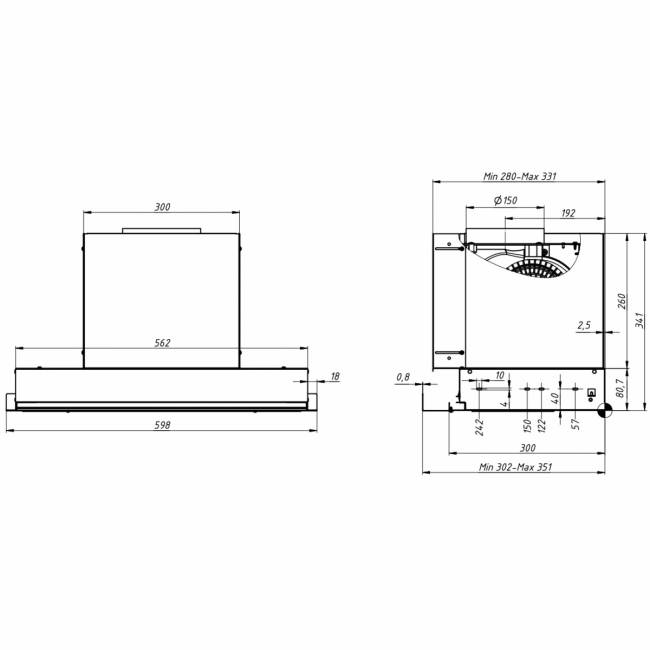 Вытяжка Franke 305.0738.600 Franke EVO 60 BK 305.0738.600 — для бизнеса и офиса