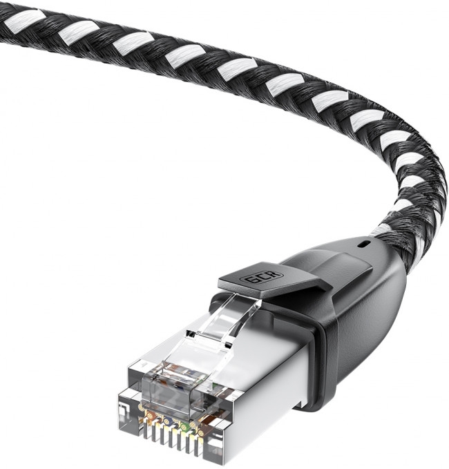GCR Патч-корд PROF прямой 3.0m, UTP медь кат.6, STRONG черно-белый нейлон, ethernet high speed 10 Гбит/с, T568B, GCR-52778 Greenconnect RJ45(m) - RJ45(m) Cat.6 3м черно-белый — для бизнеса и офиса GCR Патч-корд PROF прямой 3.0m, UTP медь кат.6, STRONG черно-белый нейлон, ethernet high speed 10 Гбит/с, T568B, GCR-52778 Greenconnect RJ45(m) - RJ45(m) Cat.6 3м черно-белый — для бизнеса и офиса