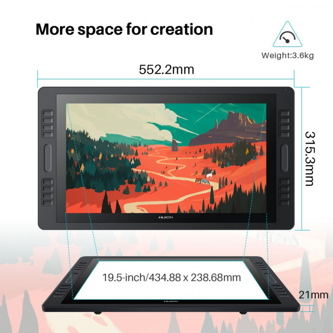 Интерактивный дисплей Huion KAMVAS Pro 20 — для бизнеса и офиса