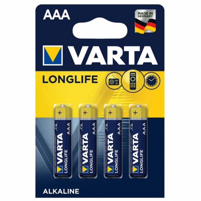 Э\п Varta Longlife AAA LR03 BL4 — для бизнеса и офиса Э\п Varta Longlife AAA LR03 BL4 — для бизнеса и офиса