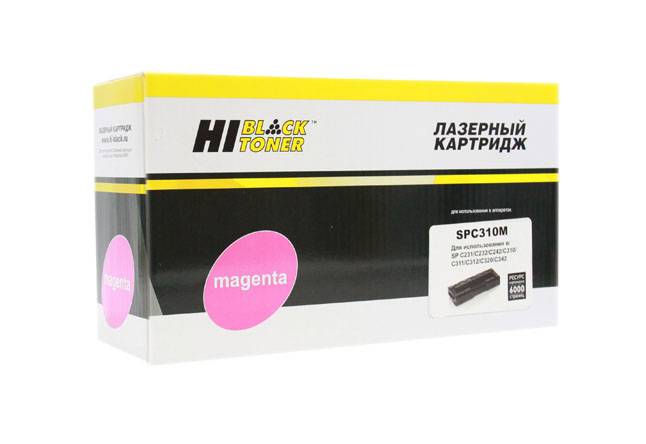 Картридж Hi-Black (HB-SPC310M) для Ricoh Aficio SPC231/232/242/310/311/312/320, M, 6K — для бизнеса и офиса