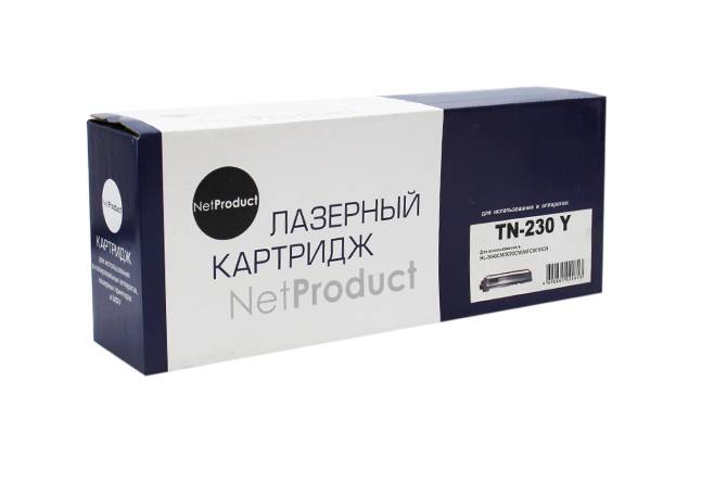 Тонер-картридж NetProduct (N-TN-230Y) для Brother HL-3040CN/3070CW/MFC9010CN, Y, 1,4K — для бизнеса и офиса