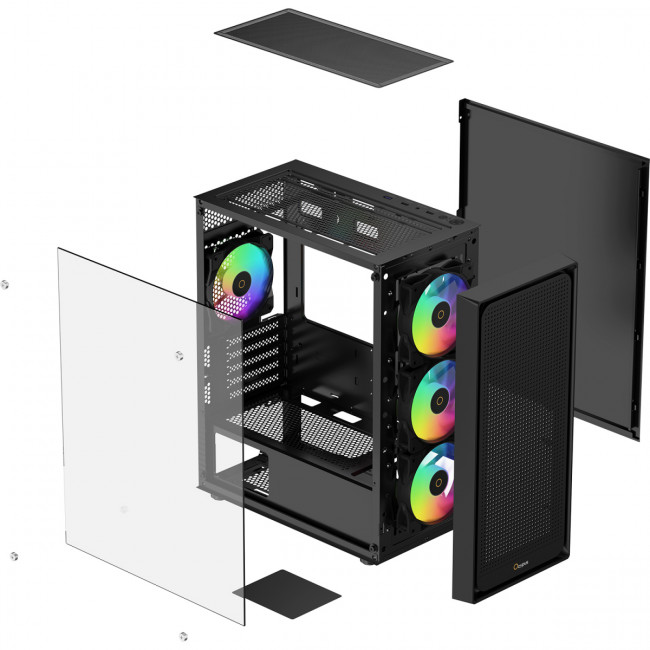 Корпус ПК без блока питания Ocypus Gamma-C50-BKG400XX-GL — для бизнеса и офиса