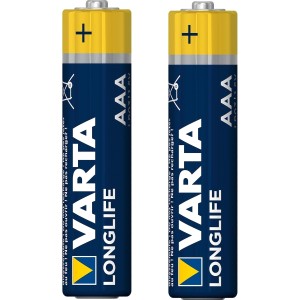 Батарейка Varta LONGLIFE LR03 AAA BL2 Alkaline 1.5V (4103) (2/20/100) (2 шт.) Varta LONGLIFE LR03 AAA (04103101412)