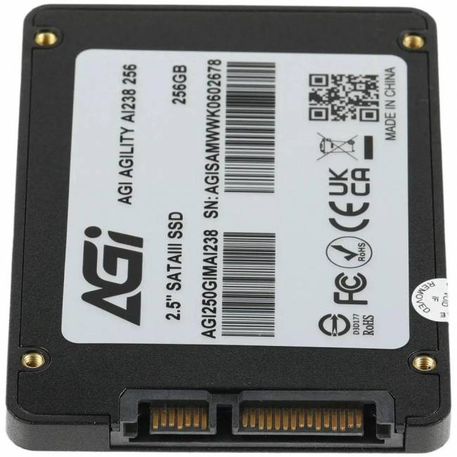 Накопитель SSD AGI TECHNOLOGY CO., LTD AGI250GIMAI238-CB — для бизнеса и офиса