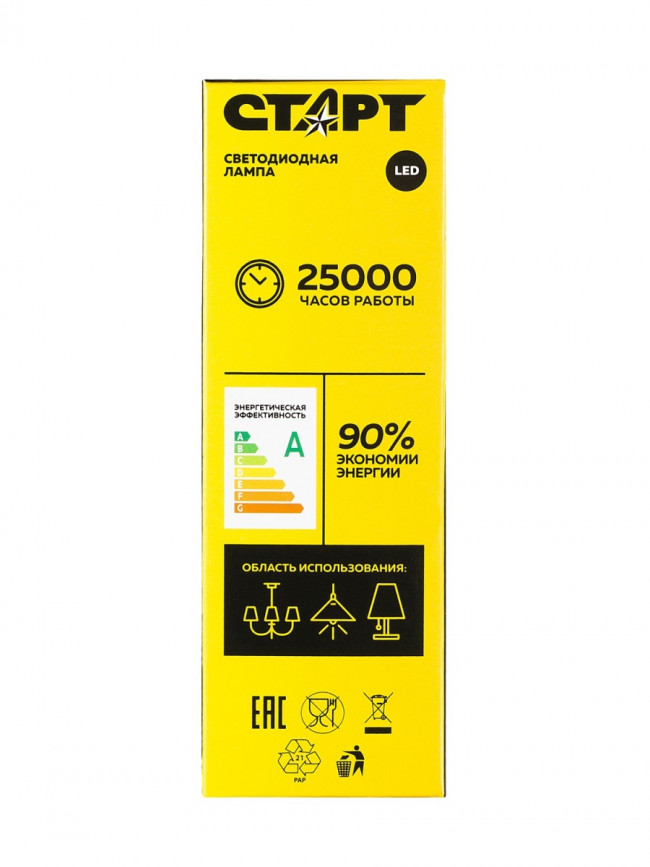 Лампа светодиодная СТАРТ свеча E27 7W 3000К Лампа светодиодная СТАРТ свеча E27 7W 3000К
