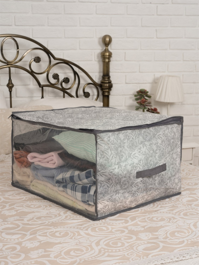 Короб для хранения Короб для хранения Grey Flower 60х50х35