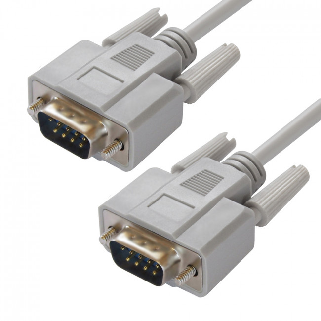 Greenconnect Кабель COM RS-232 порта соединительный 5 m GCR-DB9CM2M-5 m, 9M / 9M Premium, серый, пластиковый пакет Greenconnect COM(RS232) 9M - COM(RS232) 9M 5 m