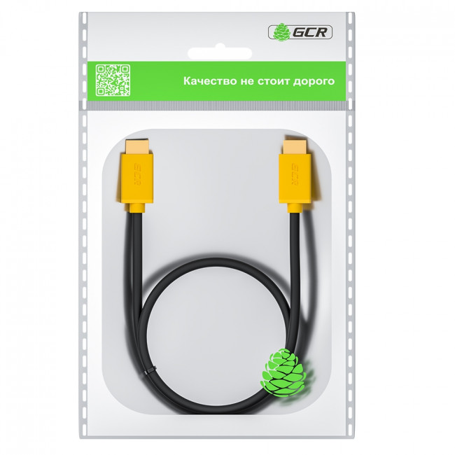 GCR Кабель 2.0m HDMI версия 2.0, HDR 4:2:2, Ultra HD, 4K 60 fps 60Hz/5K*30Hz, 3D, AUDIO, 18.0 Гбит/с, 28/28 AWG, OD7.3mm, тройной экран, черный, желтые коннекторы, GCR-HM441-2.0m Greenconnect HDMI (m) 2.0 - HDMI (m) 2.0 2м жёлтый — для бизнеса и офиса GCR Кабель 2.0m HDMI версия 2.0, HDR 4:2:2, Ultra HD, 4K 60 fps 60Hz/5K*30Hz, 3D, AUDIO, 18.0 Гбит/с, 28/28 AWG, OD7.3mm, тройной экран, черный, желтые коннекторы, GCR-HM441-2.0m Greenconnect HDMI (m) 2.0 - HDMI (m) 2.0 2м жёлтый — для бизнеса и офиса