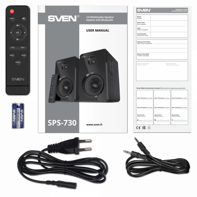 АС 2.0 SVEN SPS-730, черный (50 Вт, Bluetooth, пульт, USB, microSD) Sven SV-021177 — для бизнеса и офиса АС 2.0 SVEN SPS-730, черный (50 Вт, Bluetooth, пульт, USB, microSD) Sven SV-021177 — для бизнеса и офиса