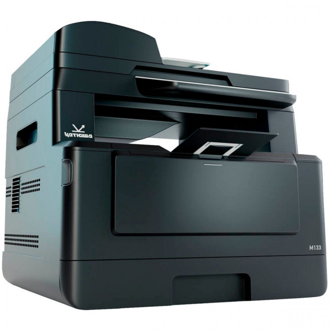 МФУ Катюша М133 (А4, МФУ лазерный C/P/S(цв), Ч/Б, 33 стр/мин А4,  двусторонняя печать 8 стр/мин А4, макс. разрешение печати 1200х1200 dpi; процессор 1000 МГц, оперативная память 1 ГБ RAM, лоток подачи 250 листов (60-120 г/м2 ), обходной лоток 10 листов (  — для бизнеса и офиса