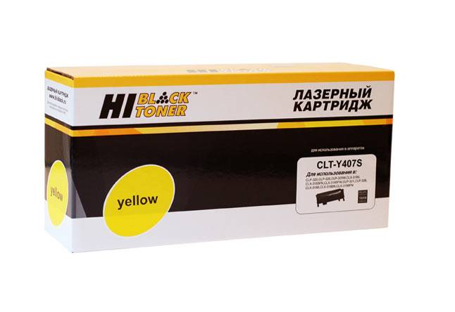 Тонер-картридж Hi-Black (HB-CLT-Y407S) для Samsung CLP-320/320n/325/CLX-3185, Y, 1K — для бизнеса и офиса