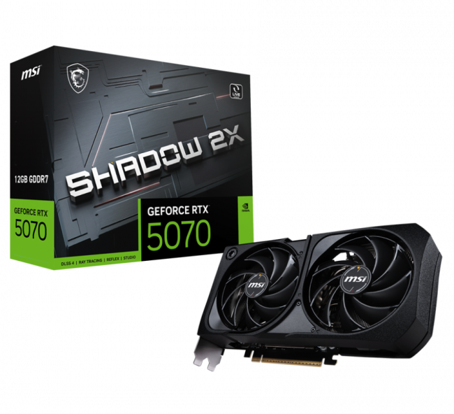 Видеокарта MSI GeForce RTX 5070 12G SHADOW 2X — для бизнеса и офиса Видеокарта MSI GeForce RTX 5070 12G SHADOW 2X — для бизнеса и офиса