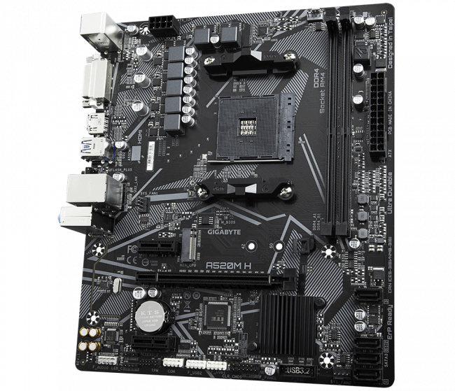 Материнская плата Gigabyte A520M H (rev. 1.0)