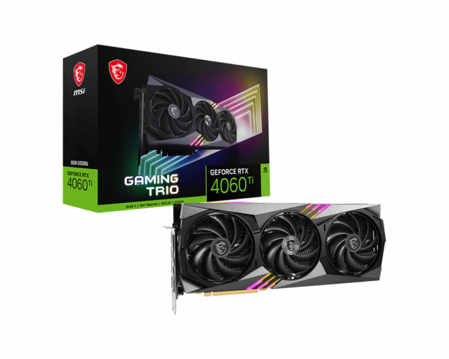 Видеокарта MSI GeForce RTX 4060 Ti GAMING TRIO 8G — для бизнеса и офиса