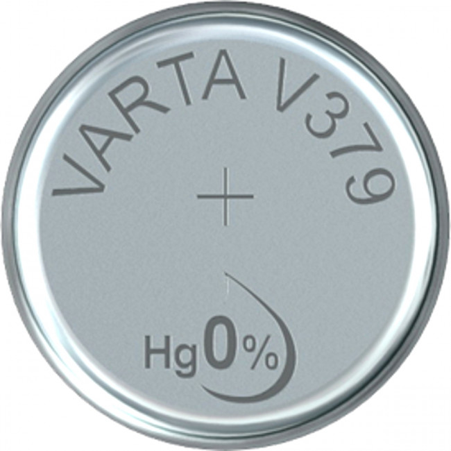 Батарейка Varta 379 (SR521SW) BL1 Silver Oxide 1.55V (1/10/100) (1 шт.) Varta SILVER OXIDE SR521SW (00379101111) — для бизнеса и офиса