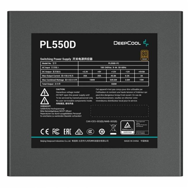 Блок питания ПК Deepcool R-PL550D-FC0B-WDEU-V2 — для бизнеса и офиса