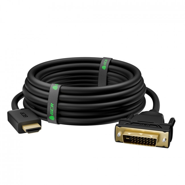 GCR Кабель 15.0m HDMI-DVI черный, OD8.0mm, 28/26 AWG, позолоченные контакты, 19M / 25M Dual Link, тройной экран, 44-050625 Greenconnect HDMI (m) - DVI-D (m) GCR Кабель 15.0m HDMI-DVI черный, OD8.0mm, 28/26 AWG, позолоченные контакты, 19M / 25M Dual Link, тройной экран, 44-050625 Greenconnect HDMI (m) - DVI-D (m)