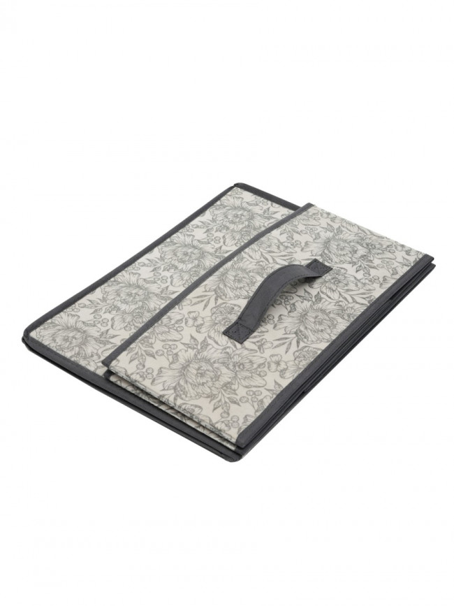 Короб для хранения Короб стеллажный Grey Flower 58х40х18