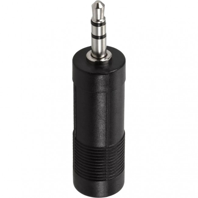 Переходник аудио 3.5мм M (штекер) --> 6.35мм F (гнездо) Telecom <TA1955> Переходник Telecom Jack 3.5 mm M/jack 6.35 mm F (TA1955) — для бизнеса и офиса