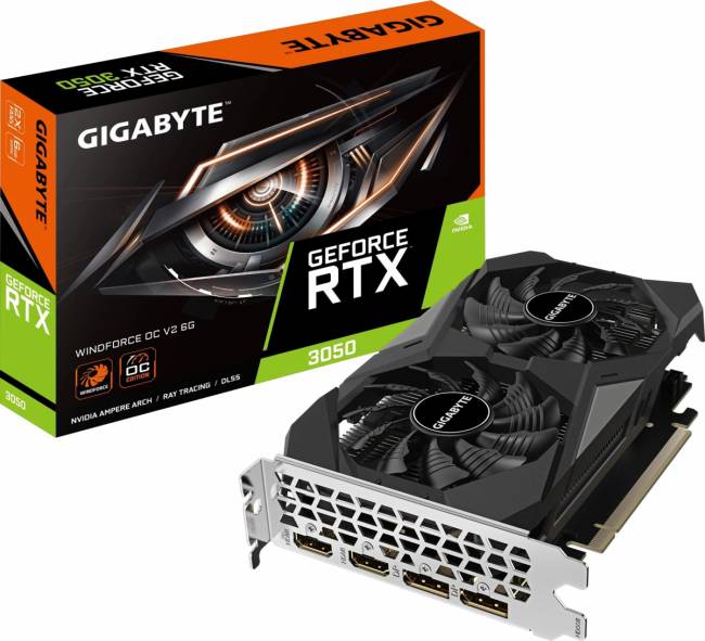 Видеокарта Gigabyte GV-N3050WF2OCV2-6GD — для бизнеса и офиса Видеокарта Gigabyte GV-N3050WF2OCV2-6GD — для бизнеса и офиса