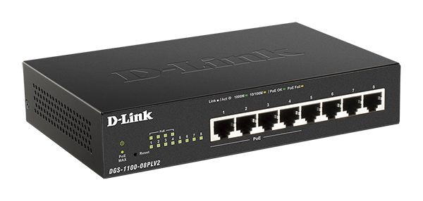 Коммутатор D-Link  DGS-1100-08PLV2/A1A — для бизнеса и офиса