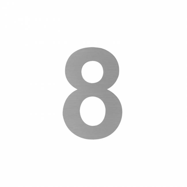 Цифра на дверь Luxe 50 мм сатинированный хром 8 — для бизнеса и офиса